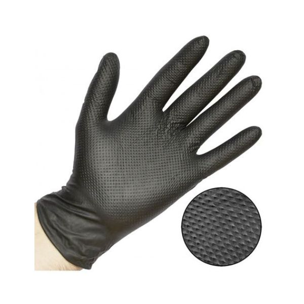 Guantes De Nitrilo Con Textura De Diamante